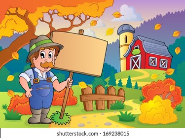 Autumn farm theme 2 - eps10 vector illustration.