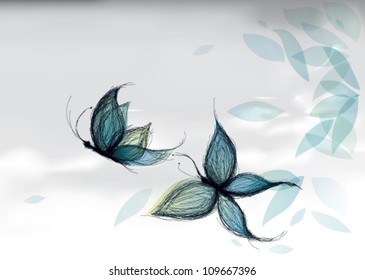 Autumn fashion / Realistic vector sketches