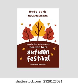 Diseño de plantilla de paquete de festival de otoño