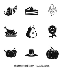 Autumn festival icons set. Simple illustration of 9 autumn festival vector icons for web