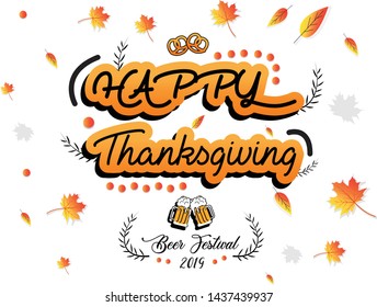 The autumn festival October beer festival design illustrations can be used for gift cards, posters, banners, flyers, website displays, festivals and celebrations