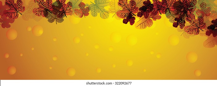 Autumn fig leaves vector background