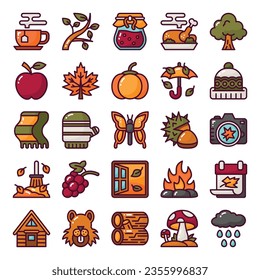 Autumn Filled Line Icon. Perfect for Graphic Design, Mobile, UI, and Web Masterpieces