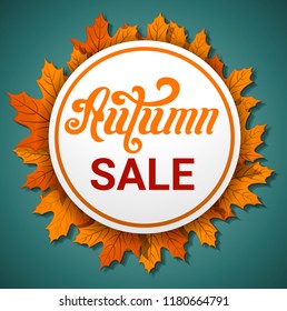 Autumn final sale concept banner. Cartoon illustration of autumn final sale vector concept banner for web design