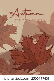 autumn flat poster simple design