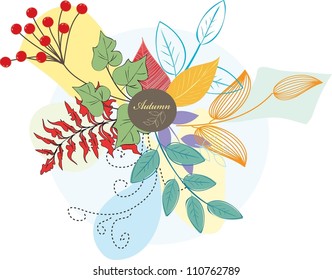 Autumn floral background