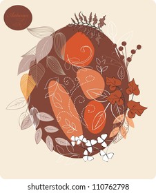 Autumn floral background