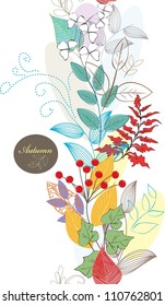 Autumn floral background