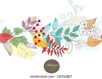 Autumn floral background