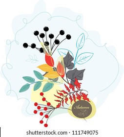 Autumn floral background