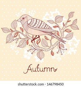 Autumn floral background