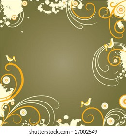 Autumn floral background