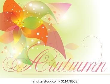 Autumn floral background