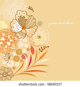 Autumn floral background