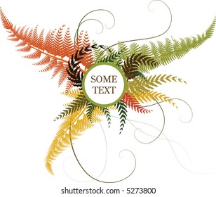 Autumn floral background with place for your text
