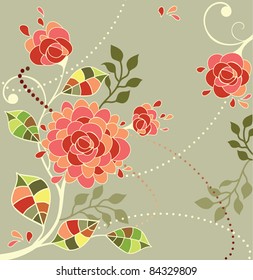 Autumn floral card