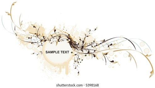 autumn floral design,vector illustration