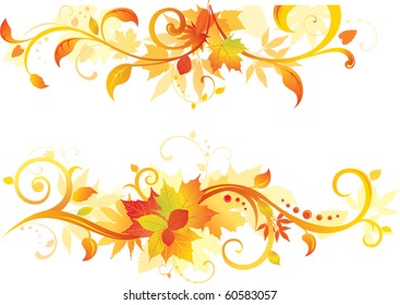 Autumn floral elements. -2-