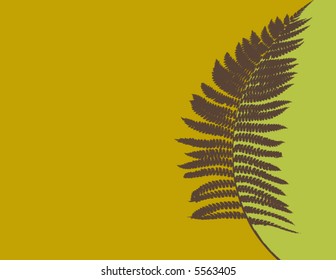 Autumn floral, fern background with space for text