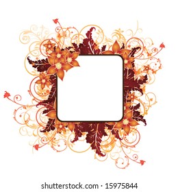 Autumn floral frame