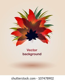 autumn floral leaf golden abstract background