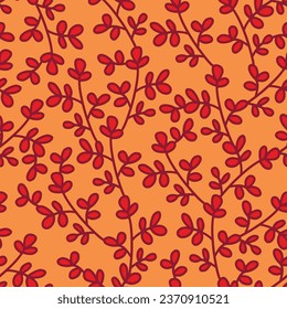 Autumn floral pattern. Can be printed on any material: package, merch, fabric, home.