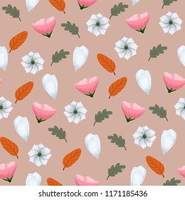 Autumn Floral Seamless Pattern
