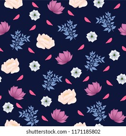 Autumn Floral Seamless Pattern
