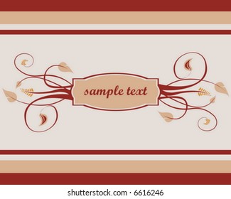autumn floral theme with space for text
