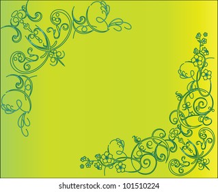 Autumn flower composition in Ornament kind
