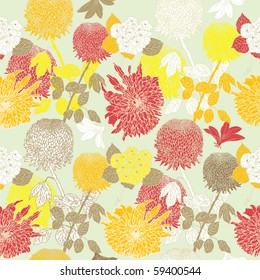 autumn flower seamless background