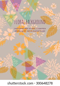 autumn flowers. abstract background