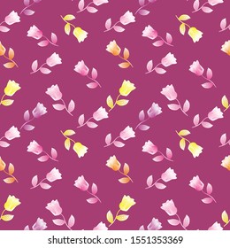 Autumn Flowers Background. Seamless Pattern With Floral Motifs able to print for cloths, tablecloths, blanket, shirts, dresses, posters, papers.