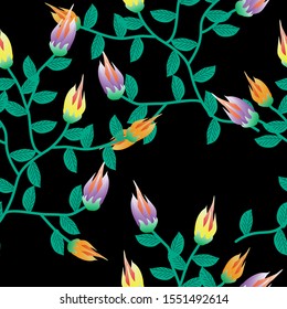 Autumn Flowers Background. Seamless Pattern With Floral Motifs able to print for cloths, tablecloths, blanket, shirts, dresses, posters, papers.
