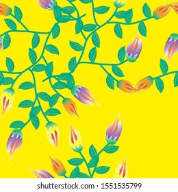 Autumn Flowers Background. Seamless Pattern With Floral Motifs able to print for cloths, tablecloths, blanket, shirts, dresses, posters, papers.