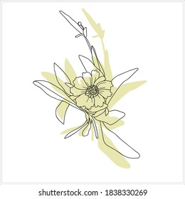 Herbstblumen Muster.Bild auf weißem und farbigem Hintergrund.Stoffdesign.
