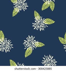 autumn flowers. seamless pattern