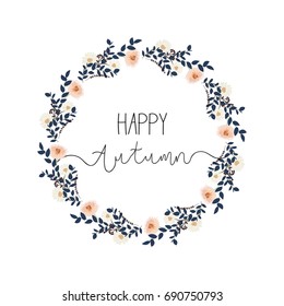 autumn flowers set