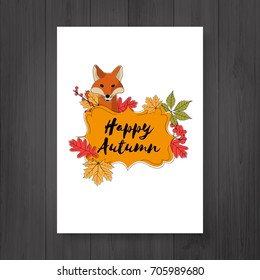 Autumn Flyer Design With Hand Written Design