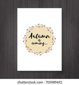 Autumn Flyer Design With Hand Written Design