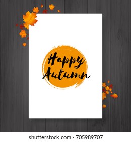 Autumn Flyer Design With Hand Written Design