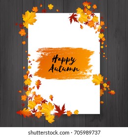 Autumn Flyer Design With Hand Written Design