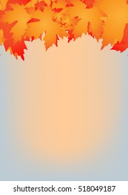 Autumn flyer design template, size A4, vector illustration
