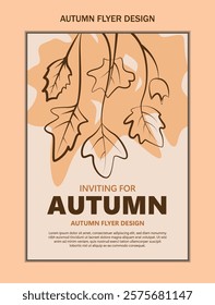 Autumn flyer design vector artwork