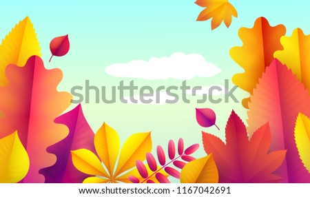 autumn flyer template your text vector stock vector royalty free