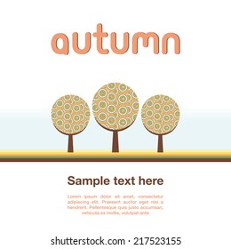 Autumn flyer with text area.