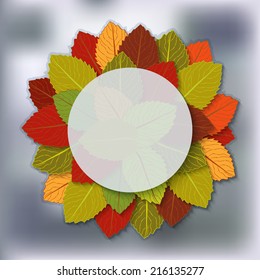 autumn foliage blurred background - vector illustration. eps 10