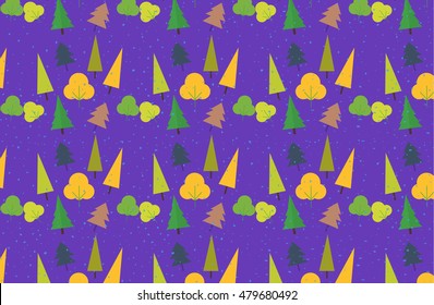 Autumn foliage concept pattern. Fall theme background in flat style. Flat vector illustration.