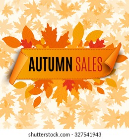 Autumn foliage vector sale banner. 