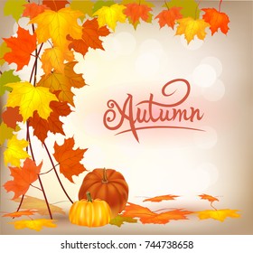 autumn foliage vector sale banner